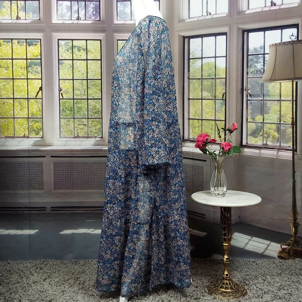 NWT SONOMA RUFFLE TIERED FLORAL DUSTER (PLUS SIZE)